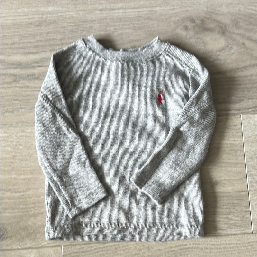 Gray Kids Long Sleeve Shirt